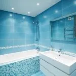 Декор приміщень блакитний кахель «камила» у ванній