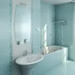 Декор приміщень блакитний кахель «камила» у ванній
