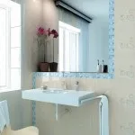 Декор приміщень блакитний кахель «камила» у ванній