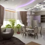 Дизайн стелі в вітальні суміщеної з кухнею (кухнею) Дизайн стелі в вітальні суміщеної з кухнею