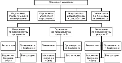 Дивізіональна організація 1 (даного типу організаційної) Дивізіональна організація 1