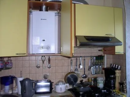 Дизайн маленької кухні в хрущовці з газовою колонкою і холодильником як заховати газову колонку (дизайн) Дизайн маленької кухні в хрущовці з газовою колонкою і холодильником як заховати газову колонку