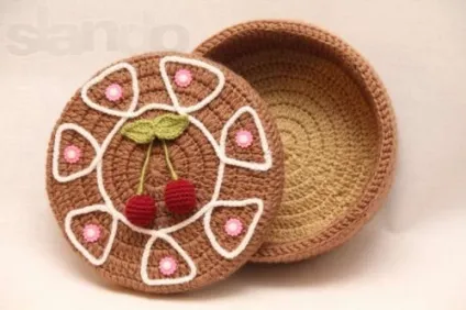 Ефектна в'язана гачком шкатулка, рукоділля (в'язана) Ефектна в'язана гачком шкатулка, рукоділля