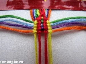 Фенічка з ромбів, фенькоплёт (friendship bracelets) Фенічка з ромбів, фенькоплёт