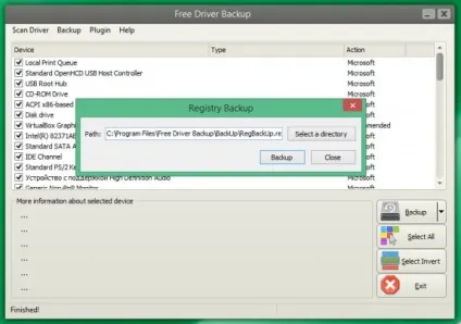 Free driver backup - найпростіша утиліта для резервування драйверів