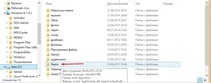Де знаходяться скріншоти і гри в папці steam (папці) Де знаходяться скріншоти і гри в папці steam