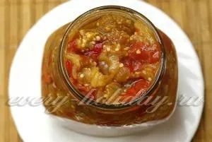 Печені баклажани з перцем і помідорами на зиму (солодкий перець) Печені баклажани з перцем і помідорами на зиму