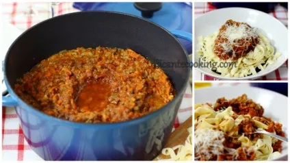 Паста болоньєзе (pasta alla bolognese), picantecooking (вино) Паста болоньєзе (pasta alla bolognese), picantecooking