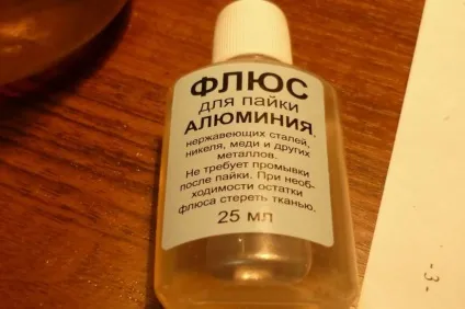 Пайка флюсом для алюмінію своїми руками (оксидну плівку поверхні) Пайка флюсом для алюмінію своїми руками