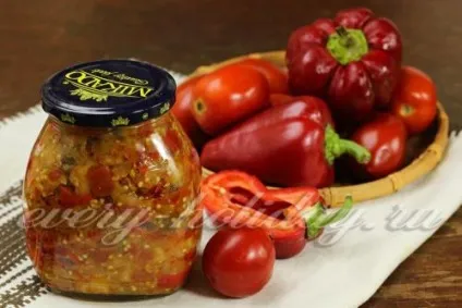 Печені баклажани з перцем і помідорами на зиму (сіль) Печені баклажани з перцем і помідорами на зиму