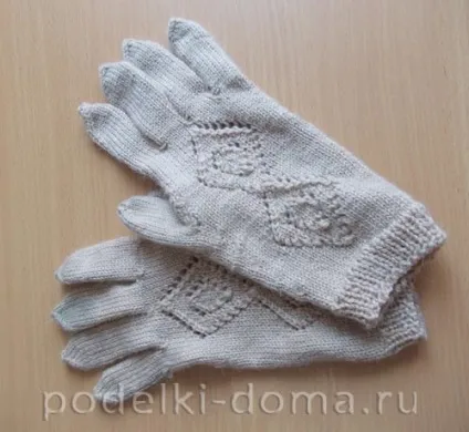Рукавички, в'язані спицями (схеми) Рукавички, в'язані спицями
