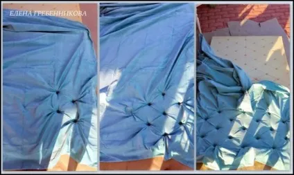 Узголів'я для ліжка в техніці каретної стяжки (каретної) Узголів'я для ліжка в техніці каретної стяжки