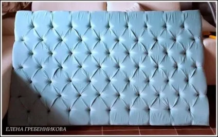 Узголів'я для ліжка в техніці каретної стяжки (стяжки) Узголів'я для ліжка в техніці каретної стяжки