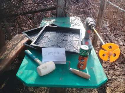 Виготовлення тротуарної плитки без вібростола (вібростола) Виготовлення тротуарної плитки без вібростола