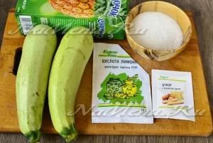 Кабачки як ананаси на зиму з ананасовим соком (сік) Кабачки як ананаси на зиму з ананасовим соком