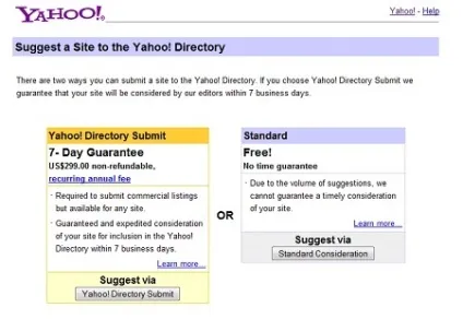 Як додати свій блог або сайт каталог yahoo (yahoo) Як додати свій блог або сайт каталог yahoo