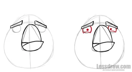 Як намалювати білу пташку з angry birds, ❤lessdraw❤ (birds) Як намалювати білу пташку з angry birds, ❤lessdraw❤