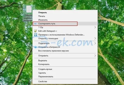 Як отримати скопіювати шлях до файлу в контекстне меню в windows 10 (шлях) Як отримати скопіювати шлях до файлу в контекстне меню в windows 10