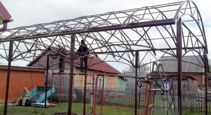 Як правильно зварити навіс до дерев'яного будинку своїми руками технологія (зварити) Як правильно зварити навіс до дерев'яного будинку своїми руками технологія