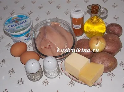 Запечене куряче філе під шубою з картоплі, рецепт з фото (картоплі) Запечене куряче філе під шубою з картоплі, рецепт з фото