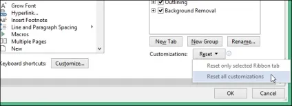 Як відновити систему стрічки за замовчуванням в microsoft office 2013 (microsoft) Як відновити систему стрічки за замовчуванням в microsoft office 2013