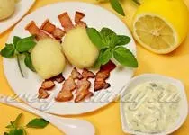 Картопля-гармошка з беконом і сиром в духовці (сіль) Картопля-гармошка з беконом і сиром в духовці