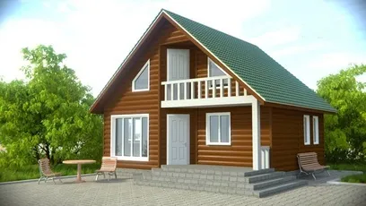 Дім із дерев'яною структурою