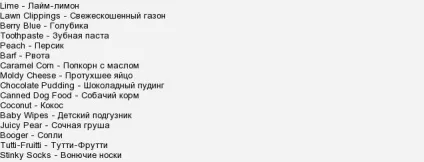 Цукерки бін бузлд які смаки, який перелік смаків російською (смаки) Цукерки бін бузлд які смаки, який перелік смаків російською