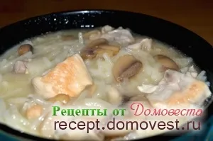 Курка тушкована з грибами та цибулею - рецепти від домовеста (рослинного) Курка тушкована з грибами та цибулею - рецепти від домовеста