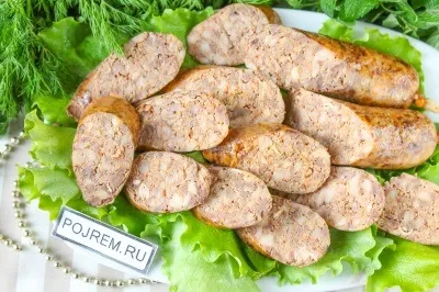 Куряча ковбаса в домашніх умовах - покроковий рецепт з фото як приготувати