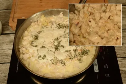 Куряче філе з ананасом і вершками (куряче) Куряче філе з ананасом і вершками