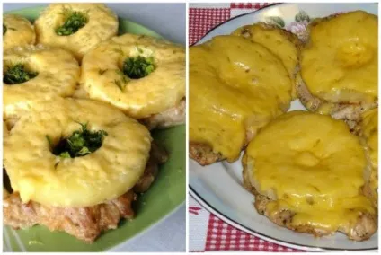 Курячі відбивні з ананасом і сиром- покроковий рецепт (сиром) Курячі відбивні з ананасом і сиром- покроковий рецепт