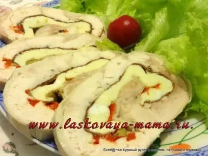 Курячий рулет рецепт з фото (курячий рулет омлетом) Курячий рулет рецепт з фото