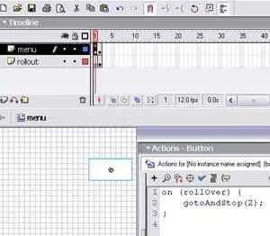 Macromedia flash - меню, що випадає
