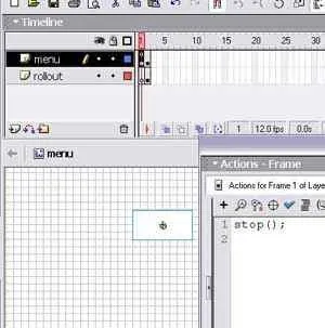 Macromedia flash - меню, що випадає