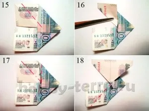 Манігамі як скласти метелика орігамі з банкноти, покрокова фото-схема метелики з грошової купюри, (відпочинок) Манігамі як скласти метелика орігамі з банкноти, покрокова фото-схема метелики з грошової купюри,