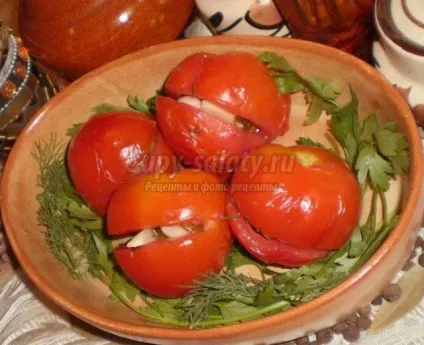 Мариновані помідори з часником (часником) Мариновані помідори з часником