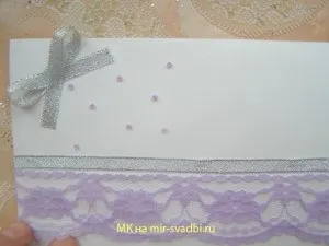 Мк - робимо запрошення з мереживом на весілля (весілля) Мк - робимо запрошення з мереживом на весілля