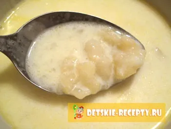 Молочний суп затирка для дітей - рецепт з фото, дитячі рецепти, страви
