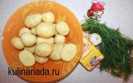 Молода картопля з часником кулінаріада (масло) Молода картопля з часником кулінаріада