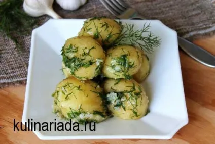 Молода картопля з часником кулінаріада (кріп) Молода картопля з часником кулінаріада