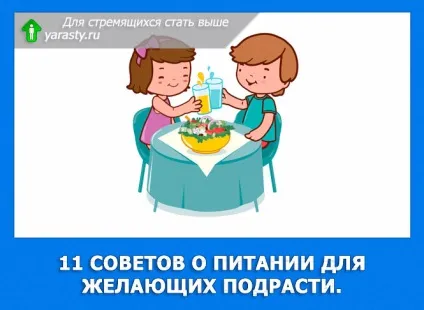 11 Рад про харчування для бажаючих підрости (рад) 11 Рад про харчування для бажаючих підрости
