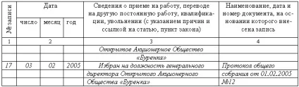 Особливості оформлення трудової книжки генерального директора (директора) - трудова книжка (генерального) Особливості оформлення трудової книжки генерального директора (директора) - трудова книжка