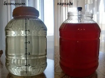 Освітлення браги бентонітом, чаєм каркаде і желатином