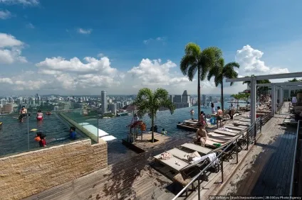 Готель marina bay sands в Сінгапурі басейн на краю безодні, фото новини (готель) Готель marina bay sands в Сінгапурі басейн на краю безодні, фото новини