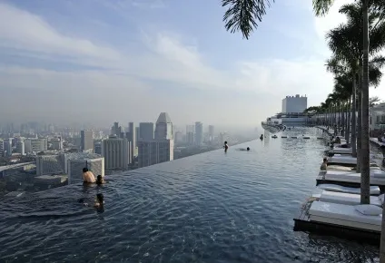 Готель marina bay sands в Сінгапурі басейн на краю безодні, фото новини (sands) Готель marina bay sands в Сінгапурі басейн на краю безодні, фото новини