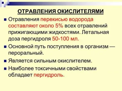 Отруєння перекисом водню - що робити при опіку