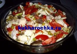Овочеве рагу з куркою і солоними грибами, ресторан будинку на (овочеве рагу) Овочеве рагу з куркою і солоними грибами, ресторан будинку на