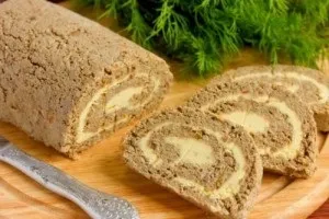 Печінковий рулет з маслом (печінковий рулет з маслом.) Печінковий рулет з маслом