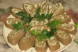 Печінковий рулет з маслом (рулет) Печінковий рулет з маслом